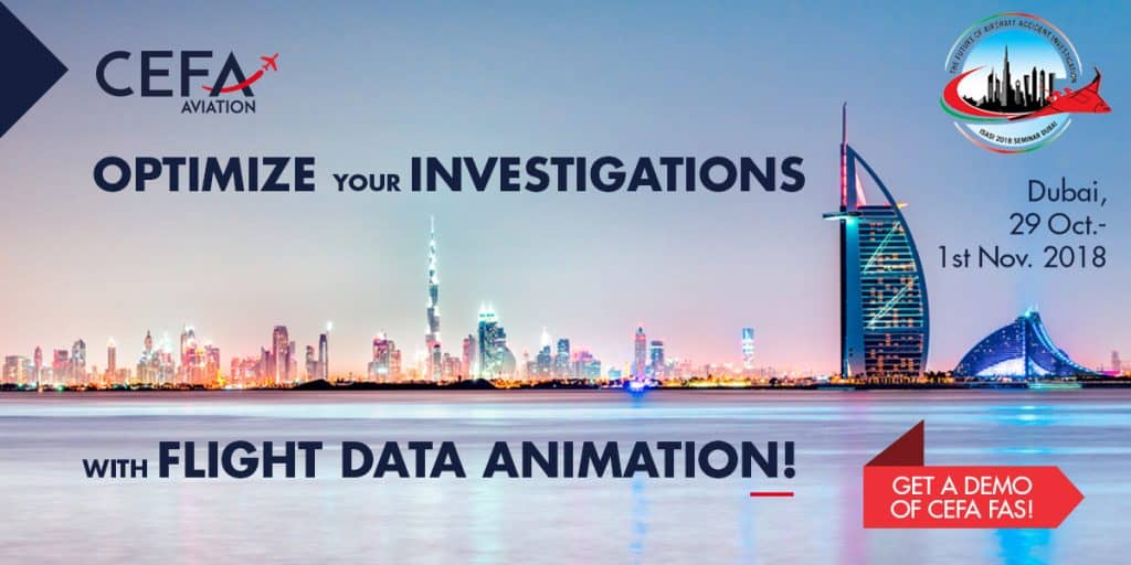 Get a demo of CEFA FAS at ISASI 2018!