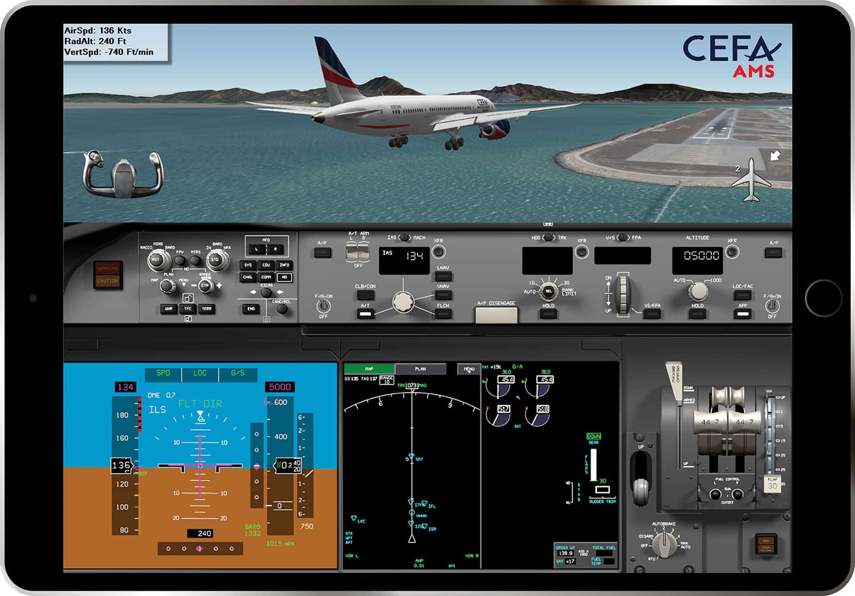 CEFA AMS: replay your flights right after landing on your tablet!