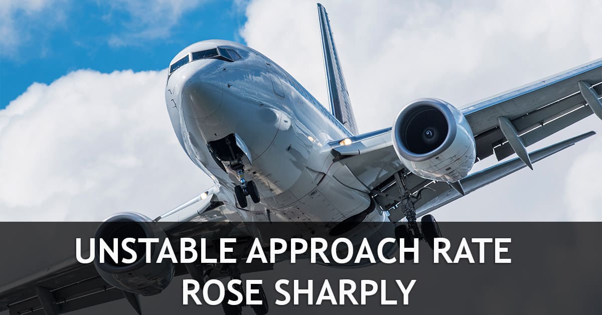 Flying Skills: Unstable approach rate rose sharply –  How to mitigate it?