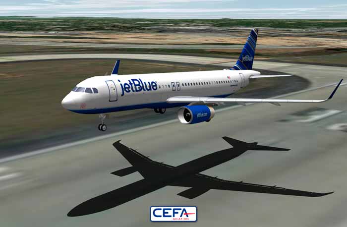 jetBlue Airways chooses CEFA Flight Animation System